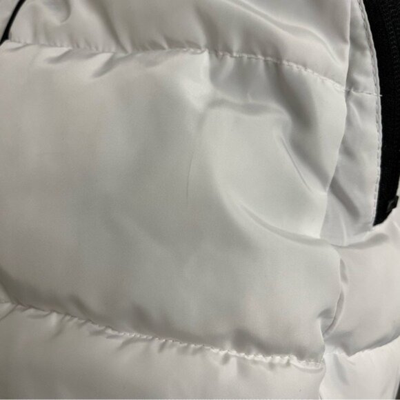 Karl Lagerfeld Paris White Long Faux Fur Puffer Coat - Size Large - Picture 15 of 16